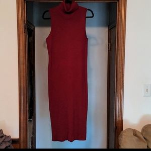 NWT Ronni Nicole Maroon Knit Midi Dress